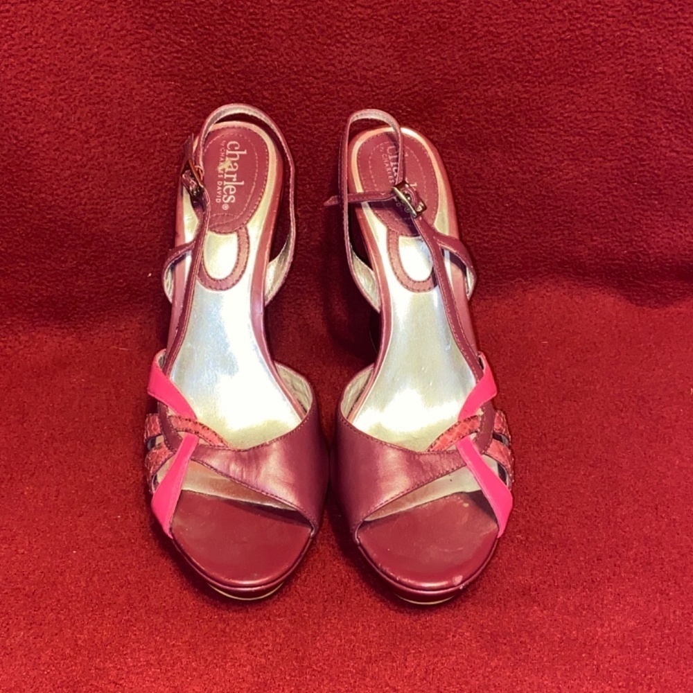 Charles by Charles David ladies size 8.5 wedge sandals - Picture 2 of 7